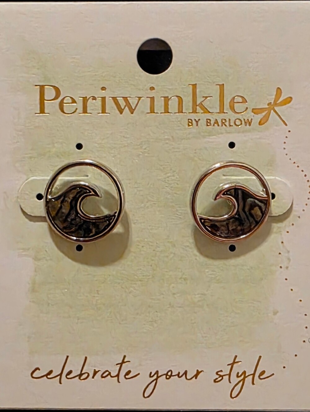 Periwinkle by Barlow Wave Stud Earrings